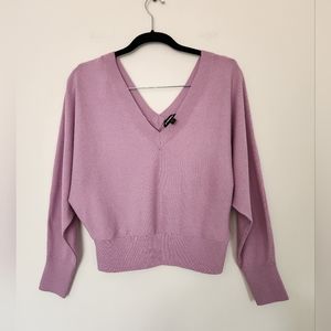 Express Lilac V-NECK Top Size S